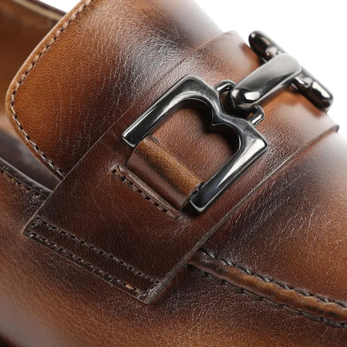 Bruno Magli Alpha Classic Bit Leather Loafer 8211 Cognac Men Dress Shoes