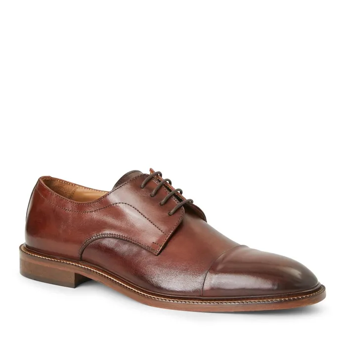 Bruno Magli Aydin Cap Toe Leather DerbyCognac Men Laceups and Oxfords