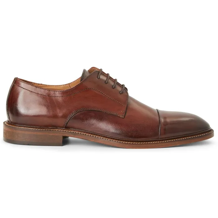 Bruno Magli Aydin Cap Toe Leather DerbyCognac Men Laceups and Oxfords