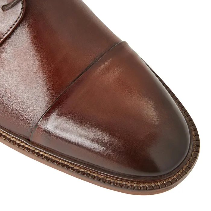 Bruno Magli Aydin Cap Toe Leather DerbyCognac Men Laceups and Oxfords