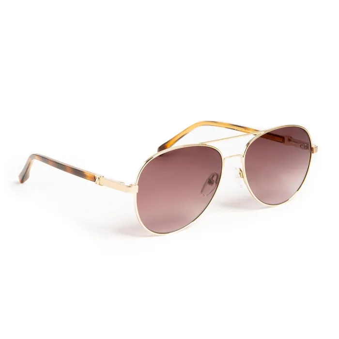 Bruno Magli Costa Aviator Sunglasses 8211 Gold Tortoise Women Sunglasses