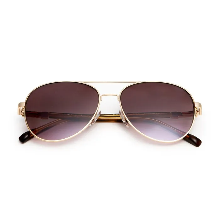 Bruno Magli Costa Aviator Sunglasses 8211 Gold Tortoise Women Sunglasses