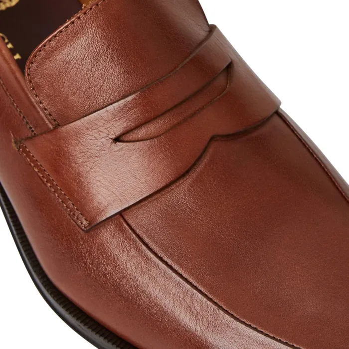 Bruno Magli Maioco Slip On Loafer Cognac Leather Men Dress Shoes
