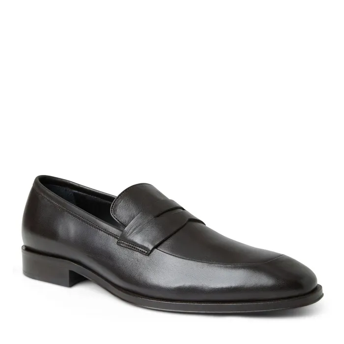 Bruno Magli Maioco Slip On Loafer Dark Brown Leather Men Loafers and Slipons