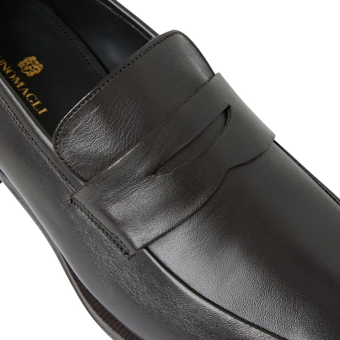 Bruno Magli Maioco Slip On Loafer Dark Brown Leather Men Loafers and Slipons