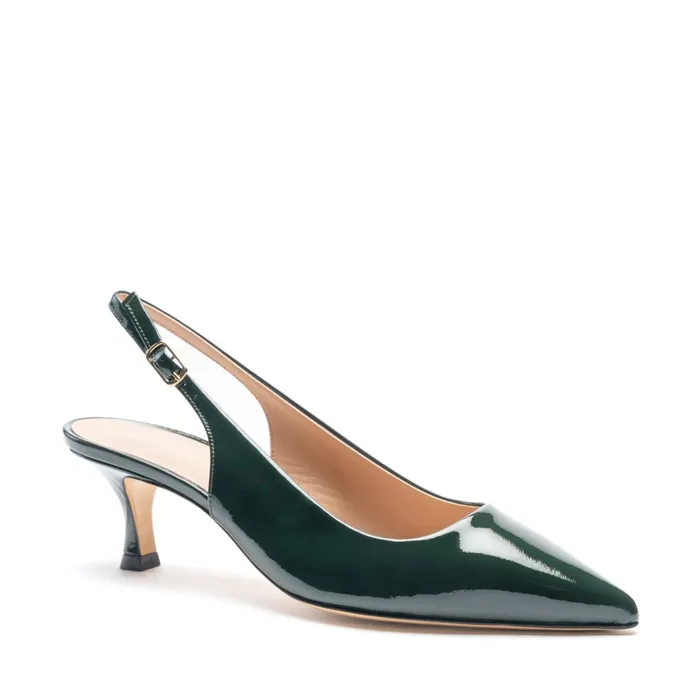 Bruno Magli Palerma Slingback Pump Emerald Patent Women Heels