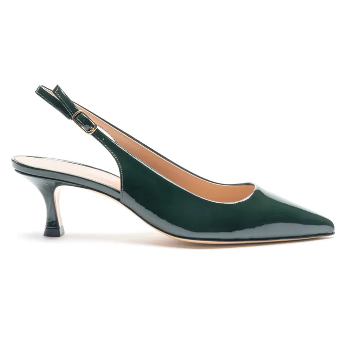 Bruno Magli Palerma Slingback Pump Emerald Patent Women Heels