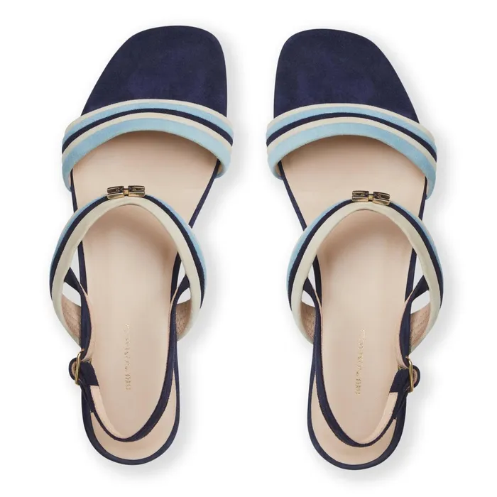 Bruno Magli PORTIA Sandal NAVYBLUESAND SUEDE Women Sandals and Slides