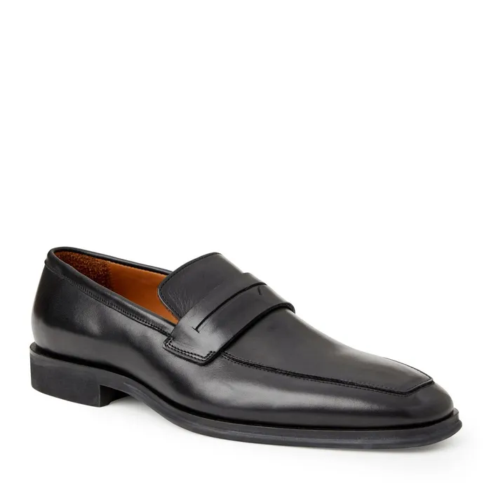 Bruno Magli Raging Leather Penny Loafer Black Men Dress Shoes