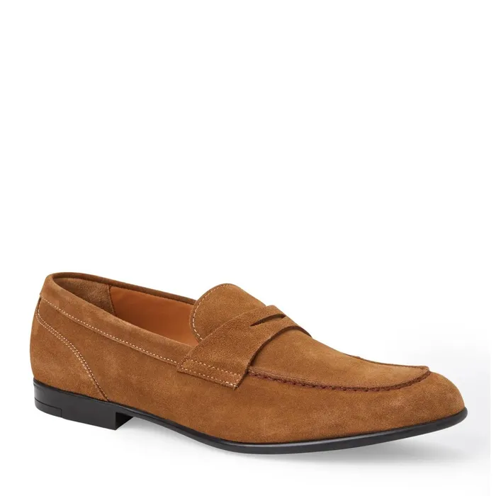 Bruno Magli Silas Suede Loafer 8211 Cognac Men Loafers and Slipons