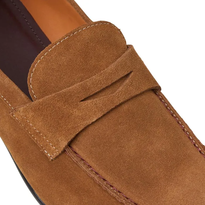 Bruno Magli Silas Suede Loafer 8211 Cognac Men Loafers and Slipons