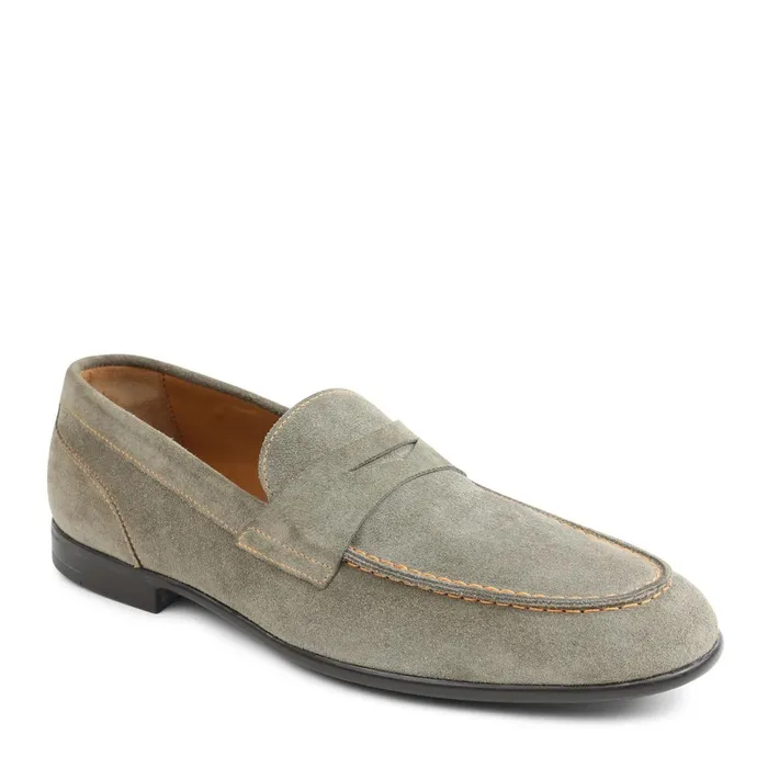 Bruno Magli Silas Suede Loafer 8211 Taupe Men Casual Shoes