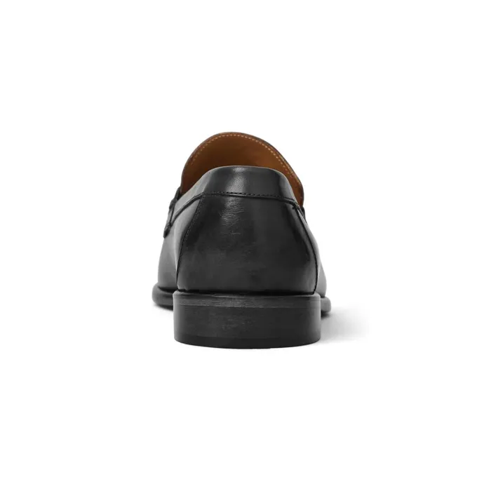Bruno Magli Silvestro Embosssed Bit Loafer Black Leather Men Loafers and Slipons