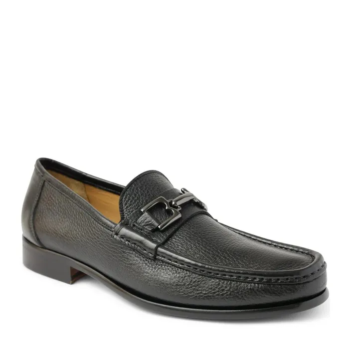 Bruno Magli Trieste Classic Leather Moccasin 8211 Black Cervo Men Casual Shoes