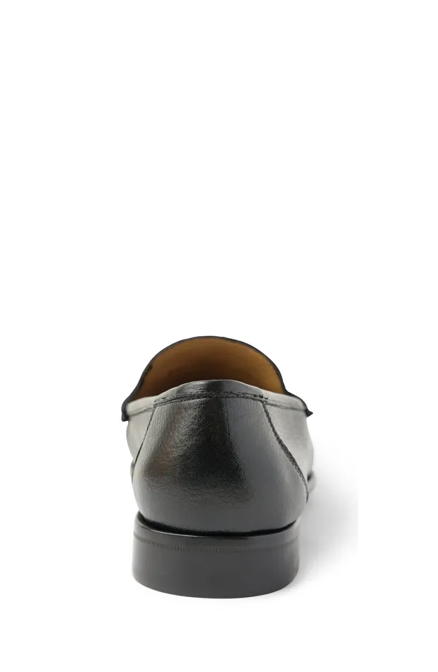 Bruno Magli Trieste Classic Leather Moccasin 8211 Black Cervo Men Dress Shoes