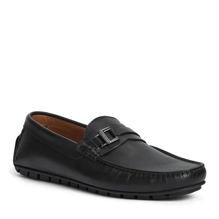 Bruno Magli Xanto Casula Moccasin Black Leather Men Loafers and Slipons