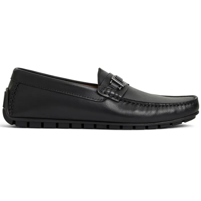 Bruno Magli Xanto Casula Moccasin Black Leather Men Loafers and Slipons