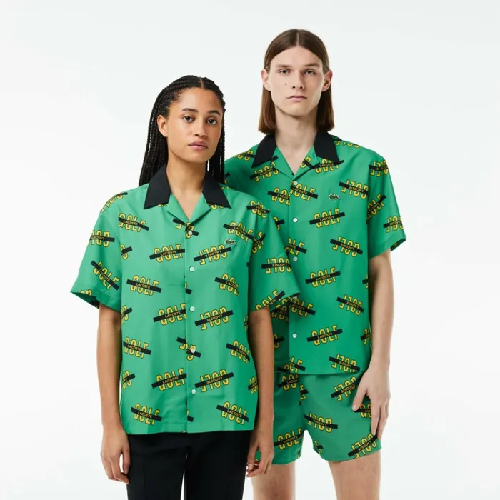 Button Down Shirts Men Lacoste Men039s Golf Print Button Down Shirt Green White Qki Button Down Shirts Men Lacoste Men039s Golf Print Button Down Shirt Green White Qki