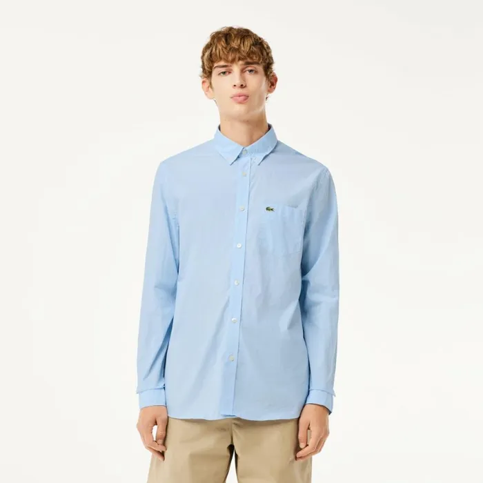 Button Down Shirts Men Lacoste Men039s Regular Fit Gingham Poplin Shirt White Blue F6z Button Down Shirts Men Lacoste Men039s Regular Fit Gingham Poplin Shirt White Blue F6z