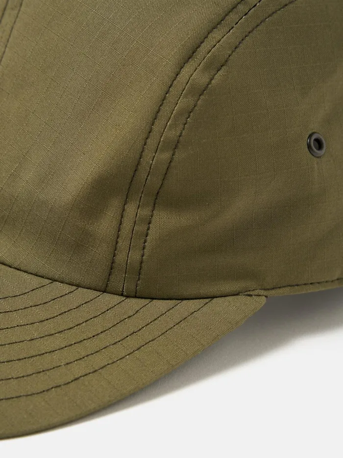 Cableami 4 Panel Cap In Olive Ripstop Cotton Men Universal Works Hats