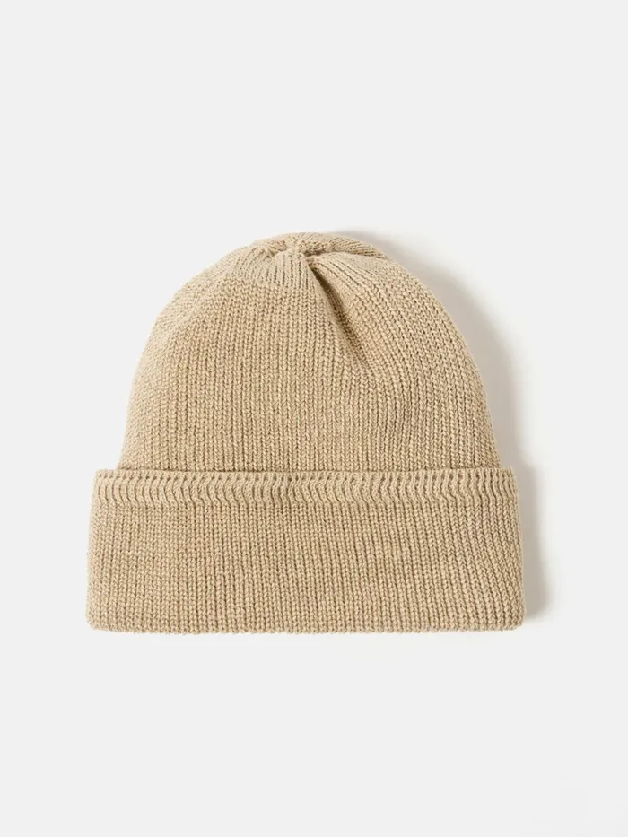 Cableami Waffle Watchcap In Natural Linen Men Universal Works Hats
