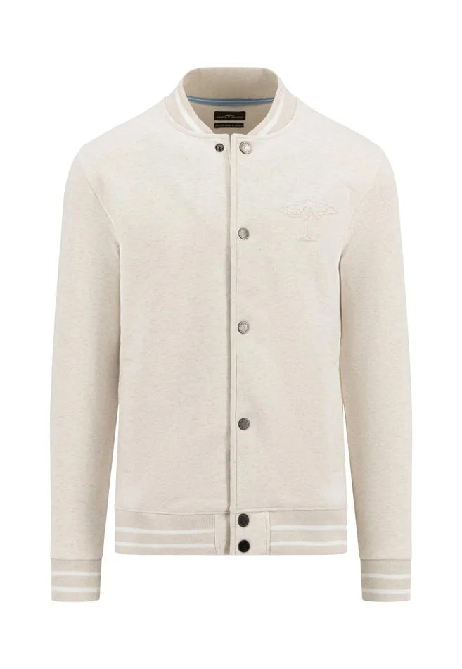 Cardigan Men FYNCHHATTON College Jacket With Push Buttons Navynew Offwhite