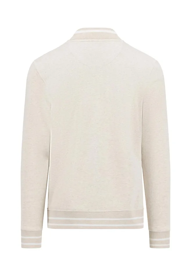 Cardigan Men FYNCHHATTON College Jacket With Push Buttons Navynew Offwhite