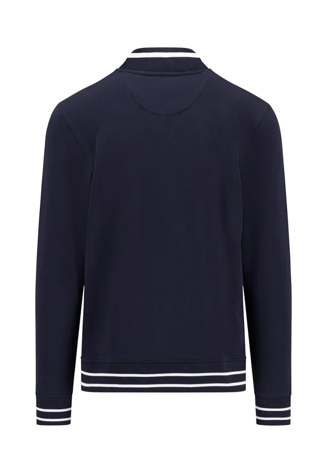 Cardigan Men FYNCHHATTON College Jacket With Push Buttons Navynew Offwhite