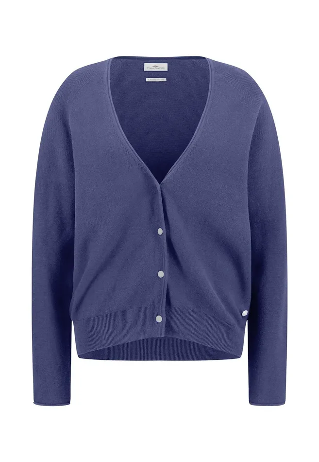 Cardigan Women FYNCHHATTON Parting Jacket Made Of Cotton With Push Buttons Blue Purpleblack