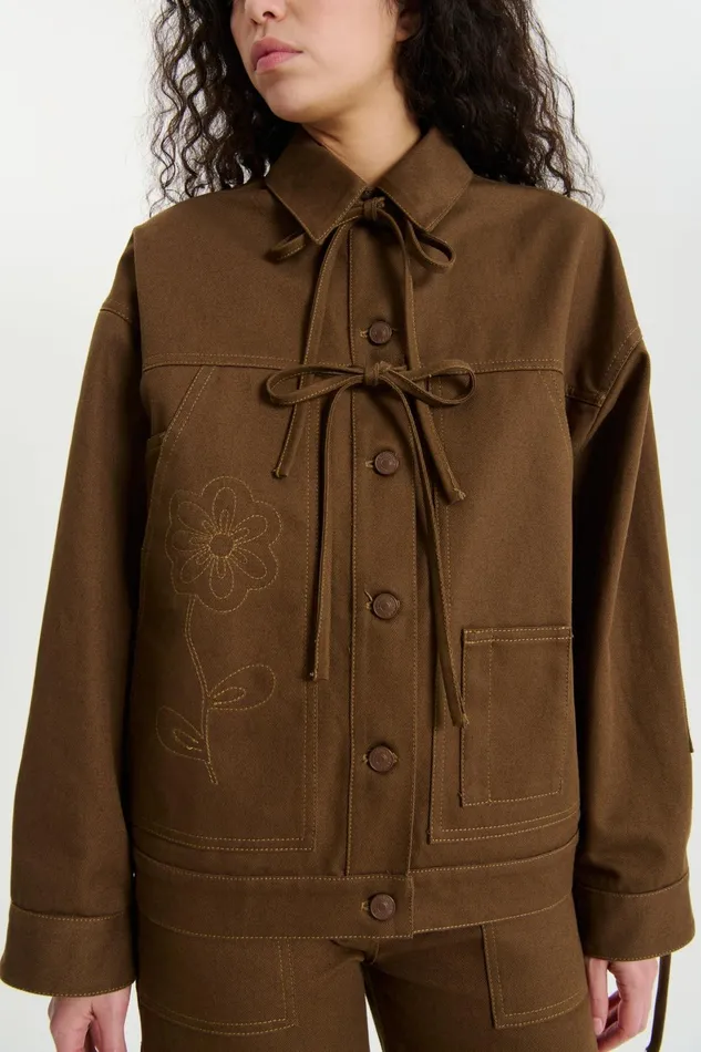 Cecilie Bahnsen Denim Women OLGA JACKET Fall Brown