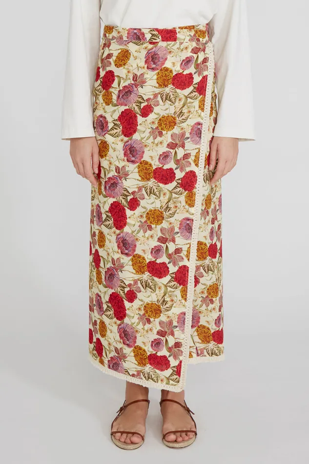 Chan Luu Bottoms Rika Wrap Skirt Marigold 8211 Women