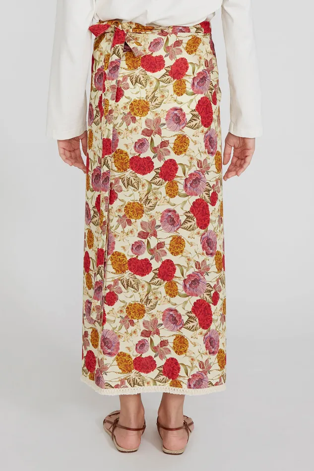Chan Luu Bottoms Rika Wrap Skirt Marigold 8211 Women