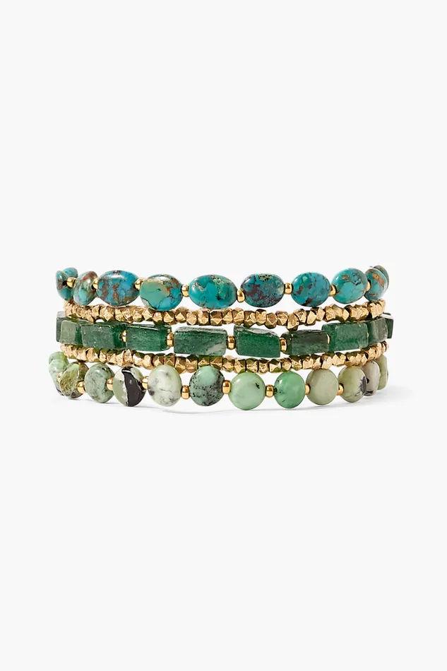 Chan Luu Bracelets Taos Wrap Bracelet Green Mix 8211 Women