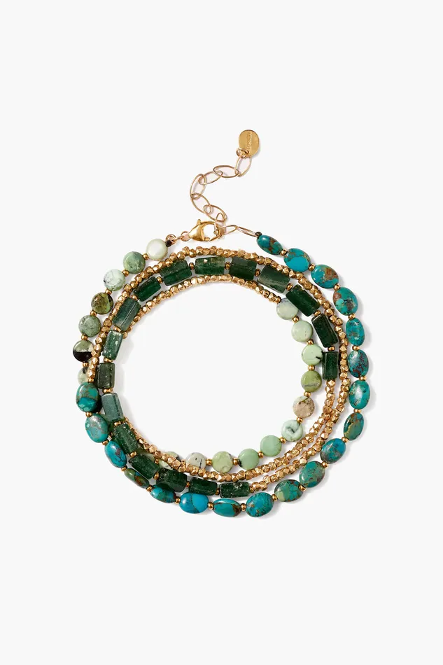 Chan Luu Bracelets Taos Wrap Bracelet Green Mix 8211 Women