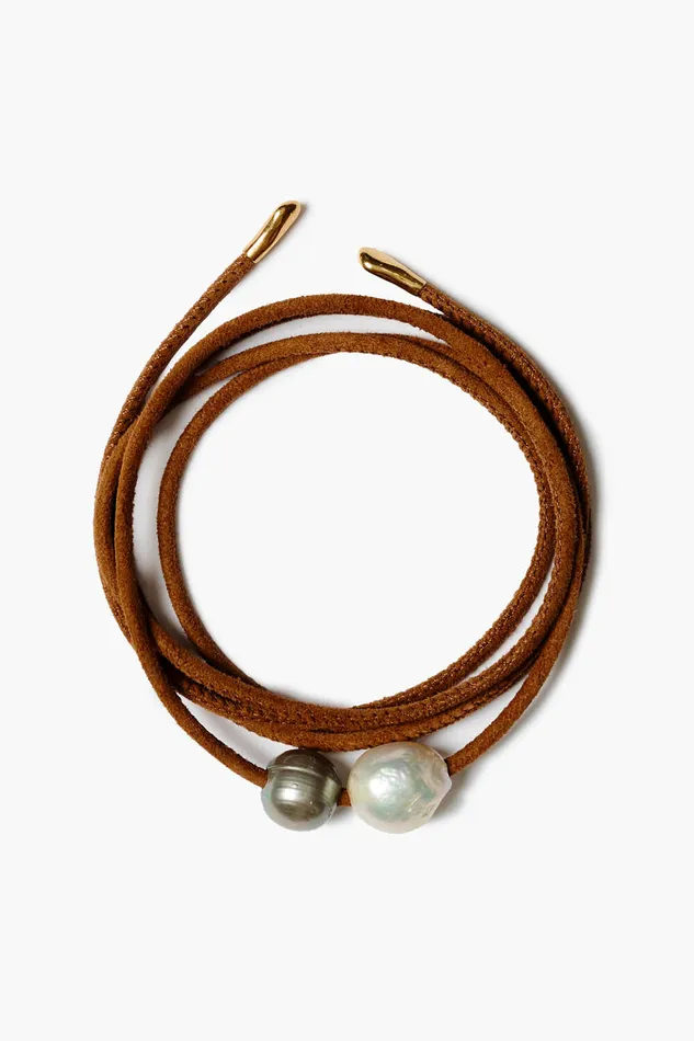 Chan Luu Bracelets Vanya Leather Wrap Bracelet Brown 8211 Women