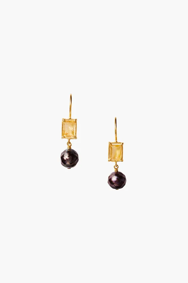 Chan Luu Earrings Bordeaux Pearl Earrings Citrine Mix 8211 Women