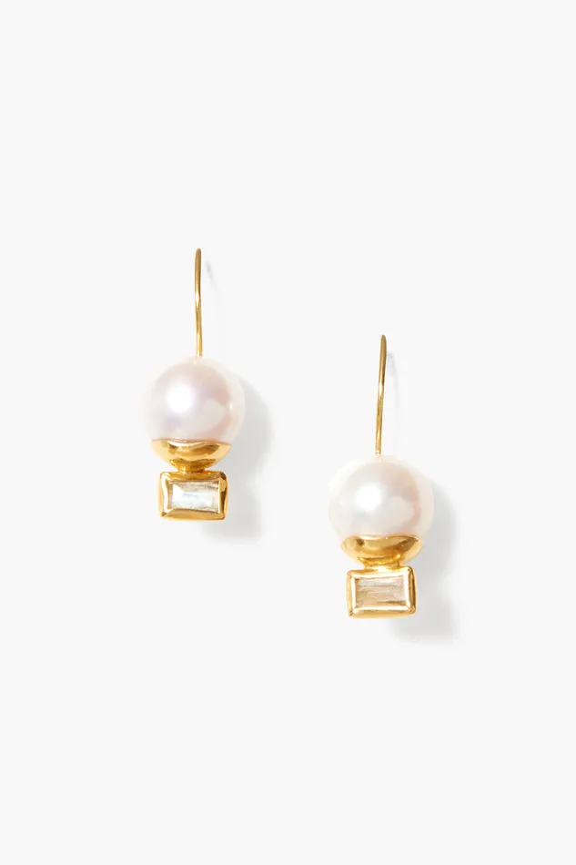 Chan Luu Earrings Elena Drop Earrings White Pearl Mix 8211 Women