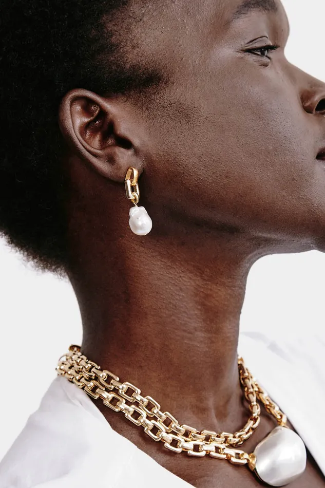 Chan Luu Earrings Ellis Earrings White Pearl 8211 Women