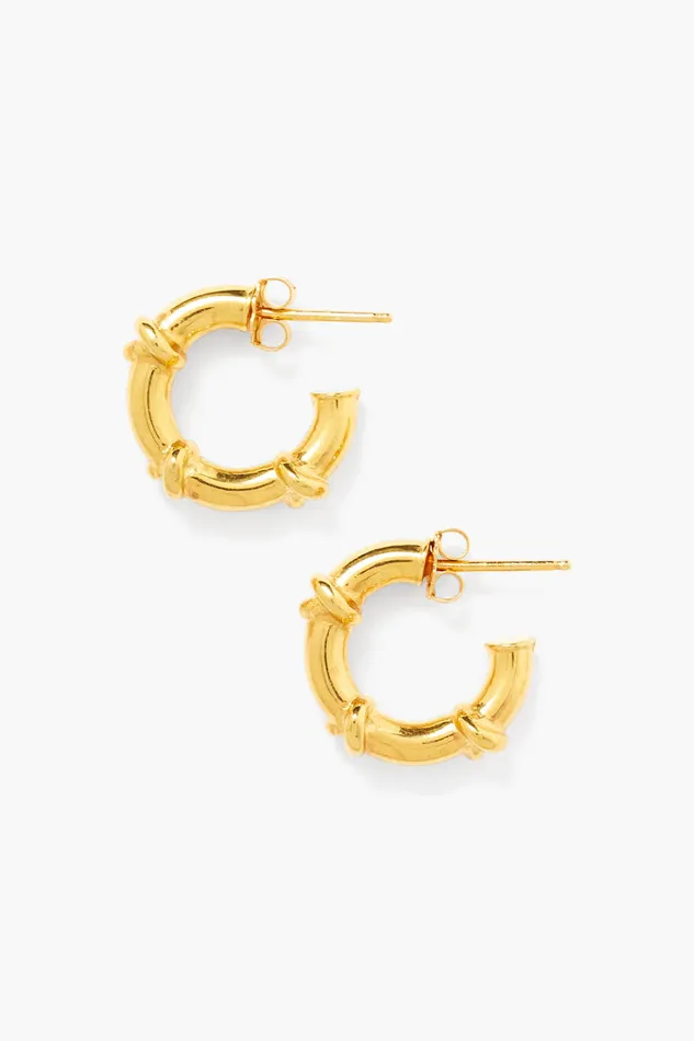 Chan Luu Earrings Sailor Puffy Hoops Gold 8211 Women