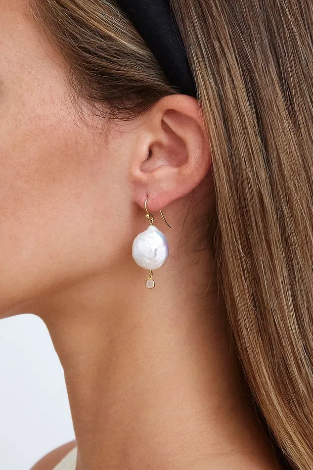 Chan Luu Earrings White Pearl And Diamond Teardrop Earrings 8211 Women