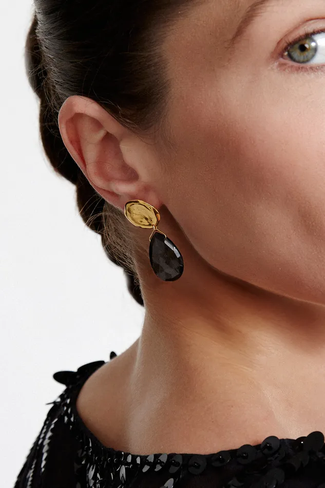 Chan Luu Earrings Yasmine Coin Drop Earrings Hypersthene 8211 Women