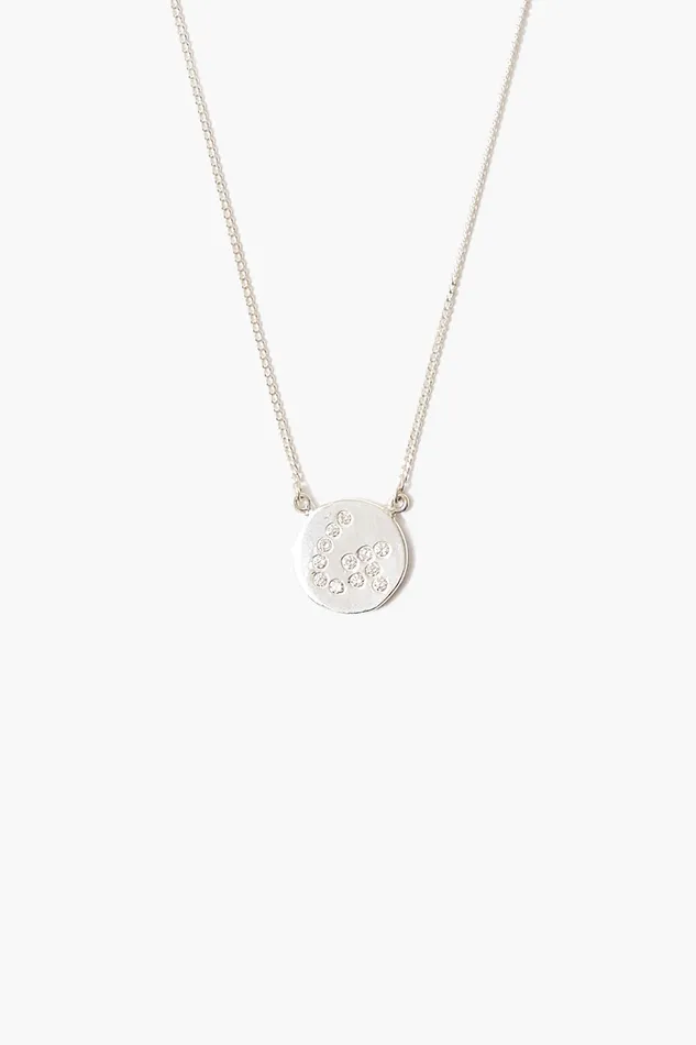 Chan Luu Necklaces Diamond Initial Coin Necklace Silver 8211 Women