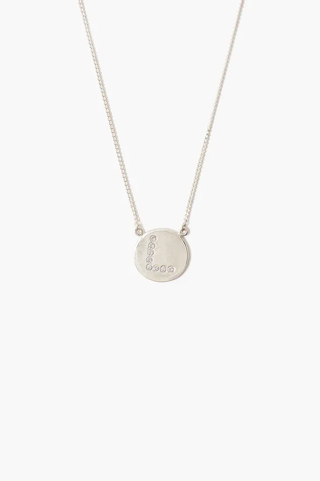 Chan Luu Necklaces Diamond Initial Coin Necklace Silver 8211 Women