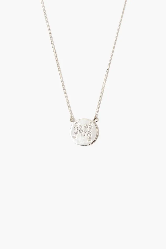 Chan Luu Necklaces Diamond Initial Coin Necklace Silver 8211 Women