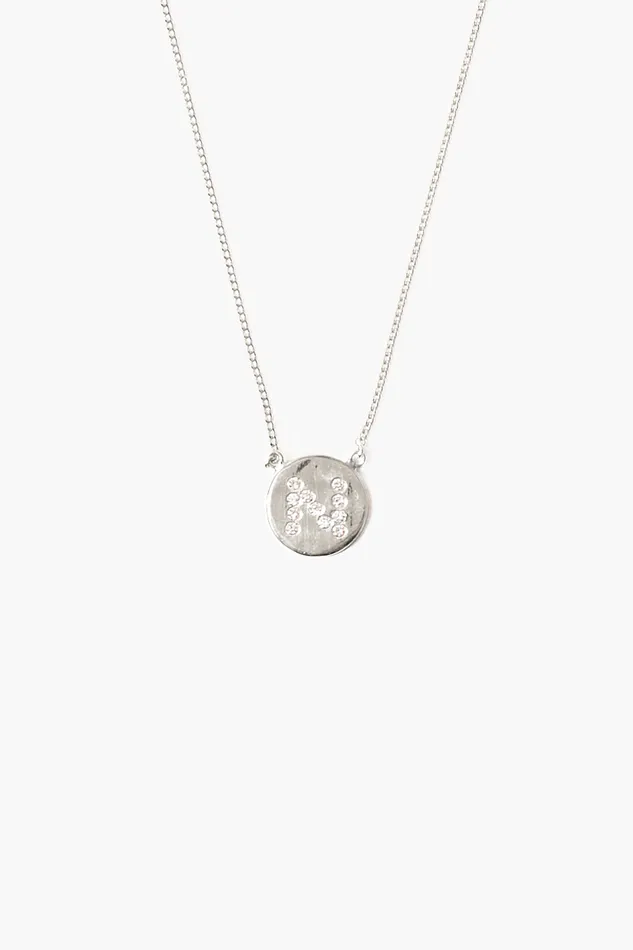 Chan Luu Necklaces Diamond Initial Coin Necklace Silver 8211 Women