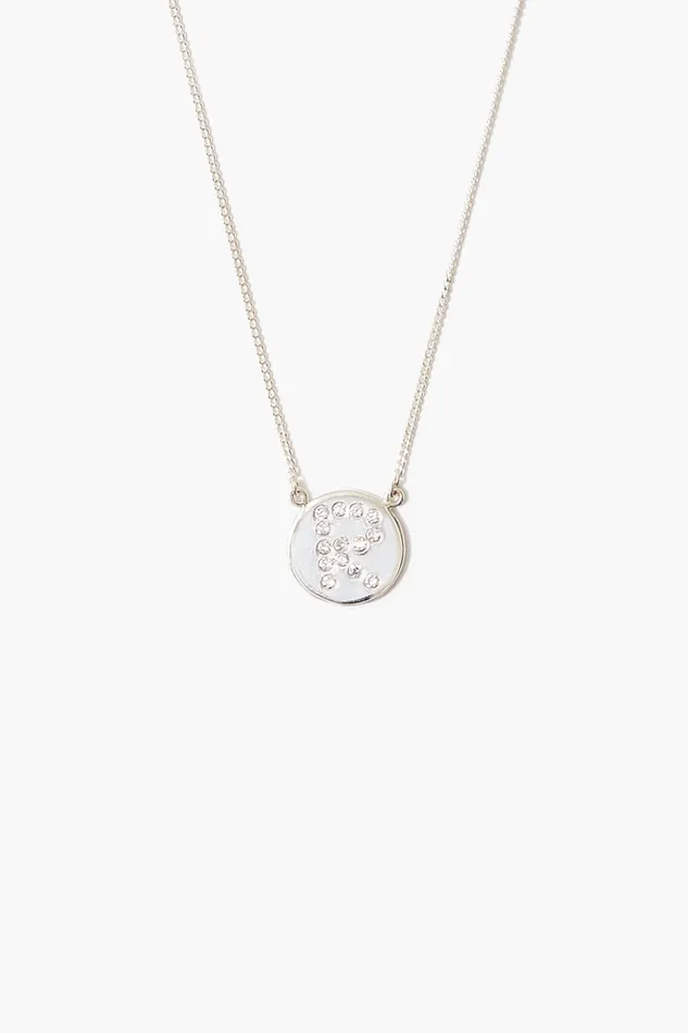 Chan Luu Necklaces Diamond Initial Coin Necklace Silver 8211 Women