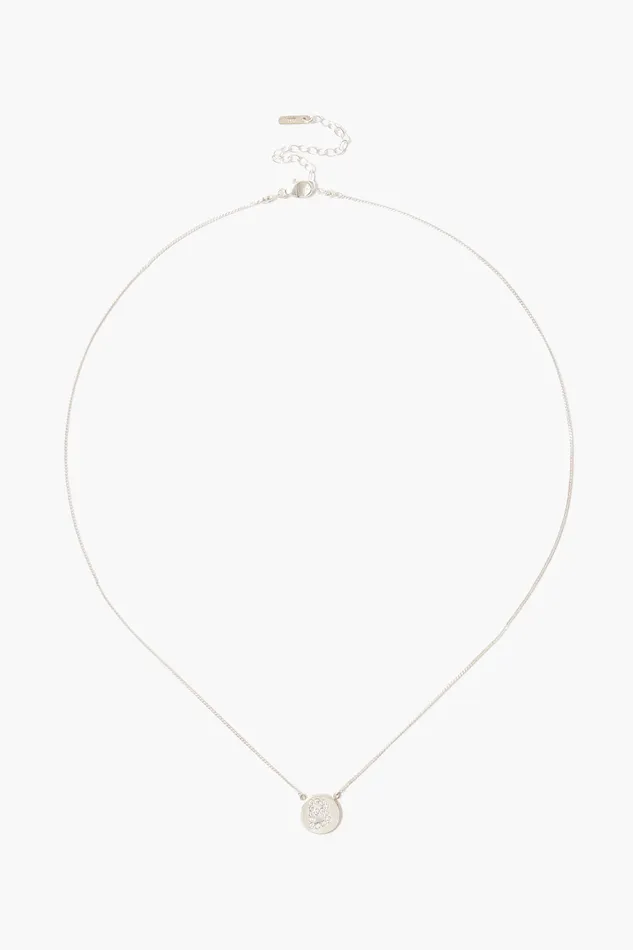 Chan Luu Necklaces Diamond Initial Coin Necklace Silver 8211 Women
