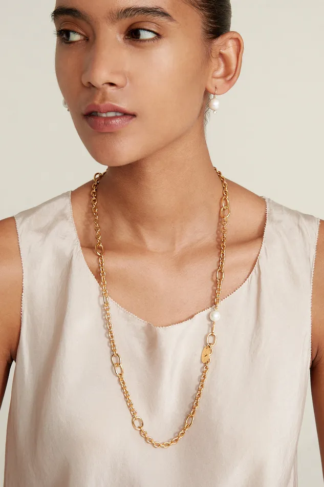 Chan Luu Necklaces Frances Long Necklace Yellow Gold 8211 Women