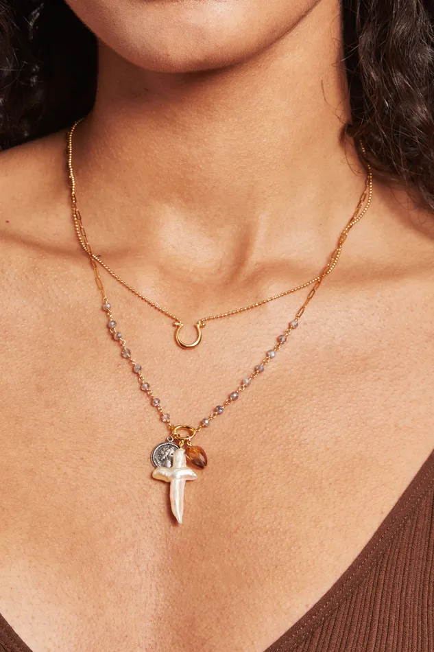 Chan Luu Necklaces Horseshoe Necklace Yellow Gold 8211 Women