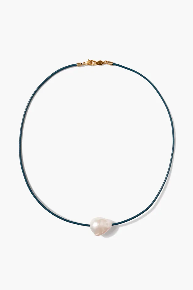 Chan Luu Necklaces Isla Pearl Necklace Iris Blue 8211 Women